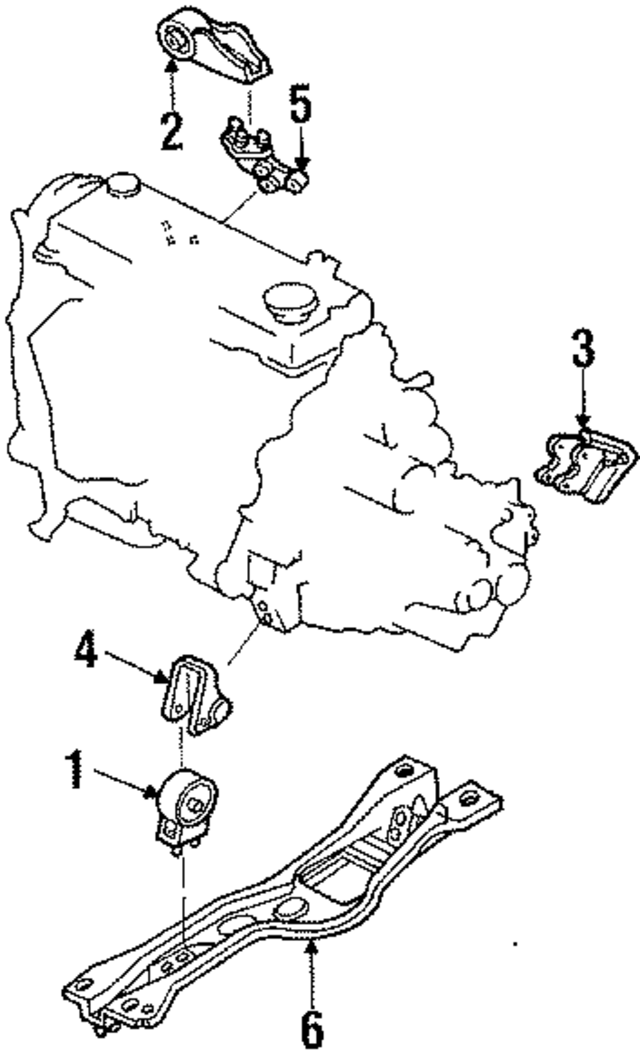 E8BZ6038A - Engine: Front Insulator for Ford Image