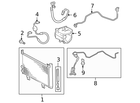 Condenser, Compressor & Lines for 2010 Toyota Camry #0