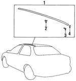 8725122000 - Body: Roof Molding for Hyundai: Accent Image