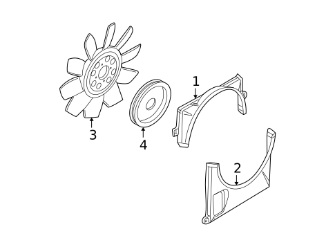 Cooling Fan, Clutch & Motor for 2007 Mercury Mountaineer #0