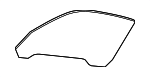 98754251111 - Body: Door Glass for Porsche: Cayman Image