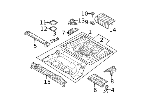 Floor Pan for 2005 Nissan Murano #0