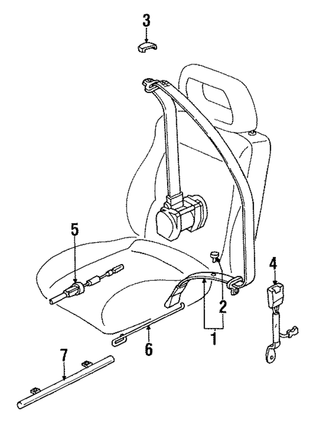 8G0857705ABV04 - Electrical: Seat Belt Assembly for Audi Image