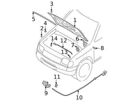 Hood & Components for 2000 Nissan Xterra #0