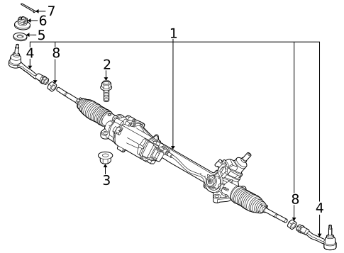 Steering Gear & Linkage for 2024 Genesis Electrified G80 #0