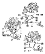52038951AD - : Power Steering Pressure Hose for Dodge: Dakota, Durango Image
