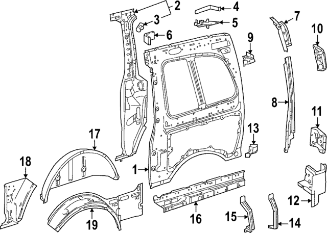 4476305000 - : Lock Pillar for Mercedes-Benz Image
