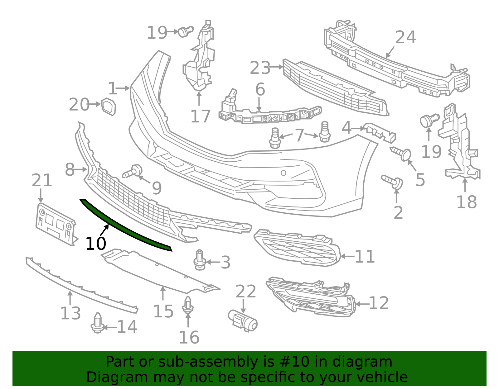 71104-T3L-A51 - Bumper Trim 2016-2017 Honda Accord | Honda Parts Online