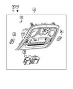 7RW711X7AA - Interior Trim: Overhead Console for Mopar Image