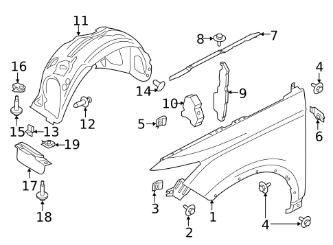Fender & Components for 2018 Lincoln MKC #0