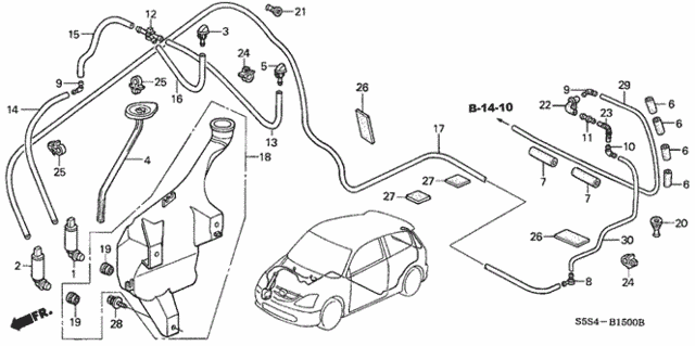 Windshield Washer (1) for 2004 Honda Civic #0