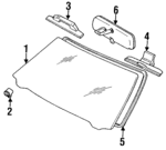 5611433010 - : Windshield Retainer for Toyota: Avalon, Camry Image