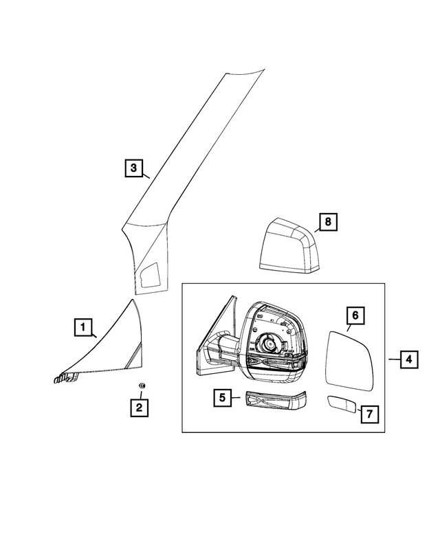 68289100AA - Doors, Door Mirrors and Related Parts: Turn Signal Lamp, Right for Mopar Image