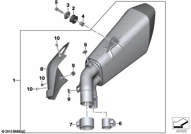 18518552567 - : Muffler for BMW-Motorrad Image