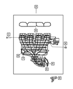4884871AB - 2.4L Gas; Engine: Throttle Body Support Bracket for Mopar Image image