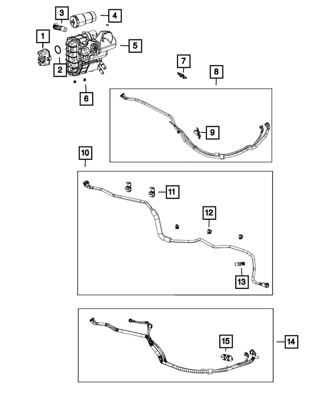 68154966AA - Emission Controls: Vapor Canister Hose for Mopar Image