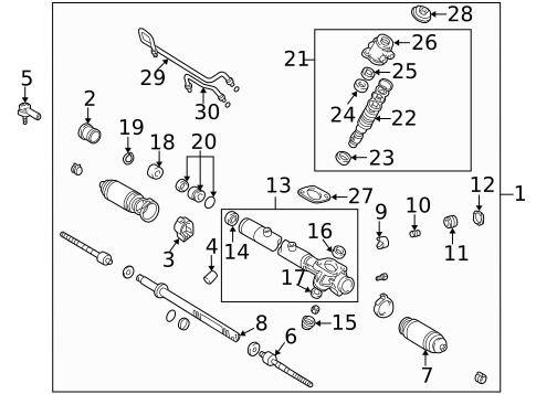 Steering Gear & Linkage for 1999 Lexus ES300 #0