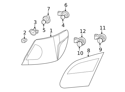 Tail Lamps for 2010 Chrysler Sebring #1