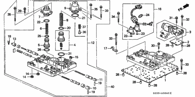 AT Secondary Body for 1998 Acura RL #0