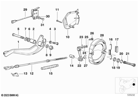 Rear Wheel Brake for 1996 BMW-Motorrad R 100 R #0