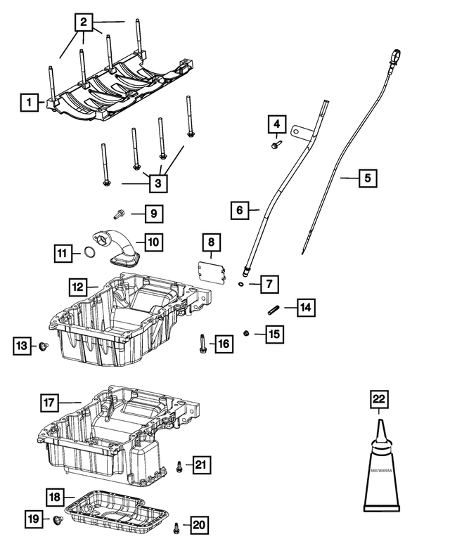 « 6509507AA – Engine : Double Goujon, Montage pour Mopar Image »