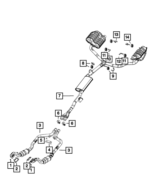 68276680AA - Exhaust: Front Pipe And Converter, Right for Mopar Image