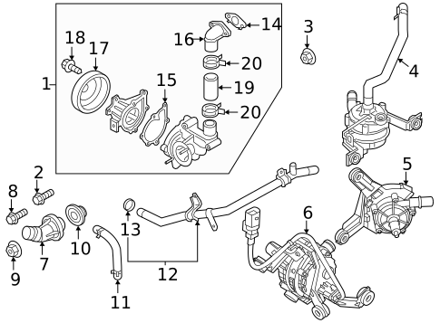 Water Pump for 2023 Kia Niro #0