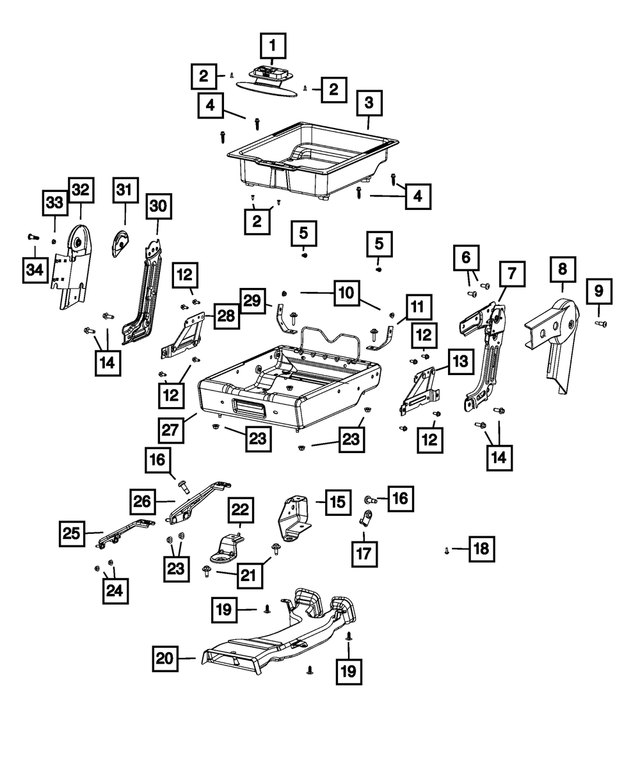 68205187AA - Interior Trim: Screw for Ram: 1500 Classic, 2500, 3500 Image
