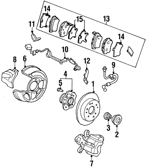 Rear Brakes for 2001 Honda Prelude #0