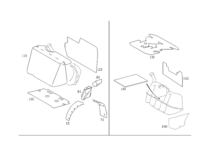 2156821030 - Panelling: Damping for Mercedes-Benz Image image
