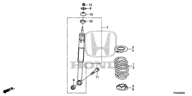 Rear Shock Absorber for 2012 Honda Civic #0