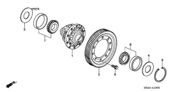 AT Differential (2WD) (5AT) for 2005 Honda CR-V #0