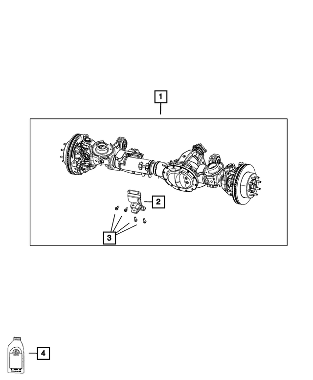 68293573AB - Differential and Drive Line: Front Complete Axle Assembly for Mopar Image