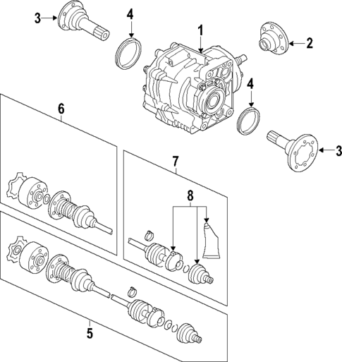 Front Axle for 2009 Audi TT Quattro #0