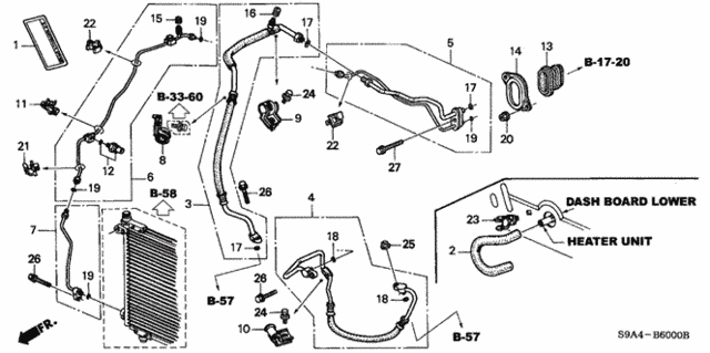A/C Hoses - Pipes for 2003 Honda CR-V #0