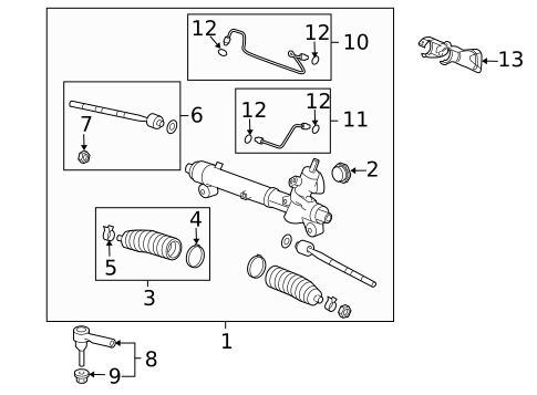 Steering Gear & Linkage for 2011 Chevrolet Equinox #0