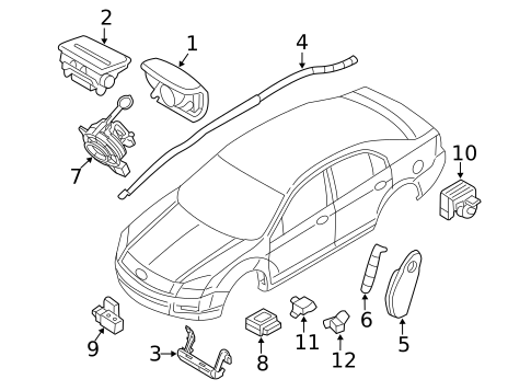 Air Bag Components for 2012 Ford Fusion #0
