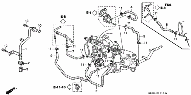Water Hose for 1999 Acura RL #0