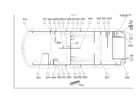 Frame Floor System Main Wiring Harness for 2013 Mercedes-Benz E400 #0