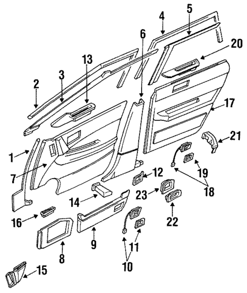 Interior Trim for 1994 Subaru Legacy #0