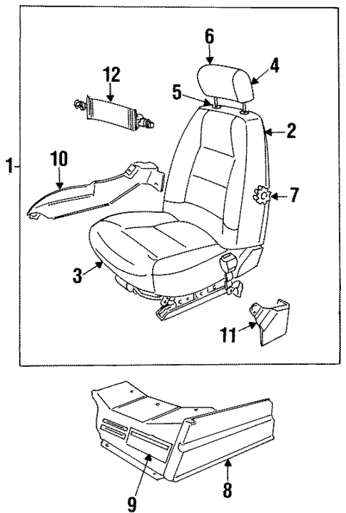 Front Seat Components for 1998 Land Rover Discovery #0