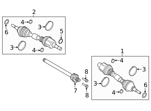 Drive Axles for 2021 Ford Edge #0