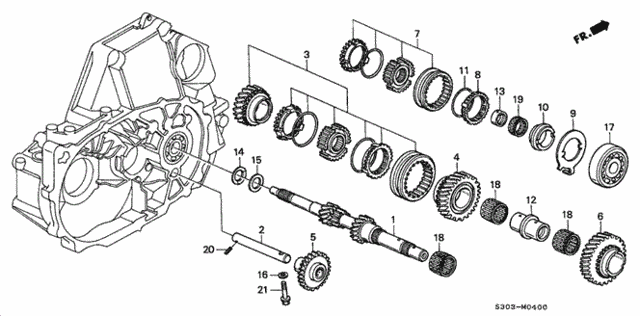 MT Mainshaft for 1997 Honda Prelude #0
