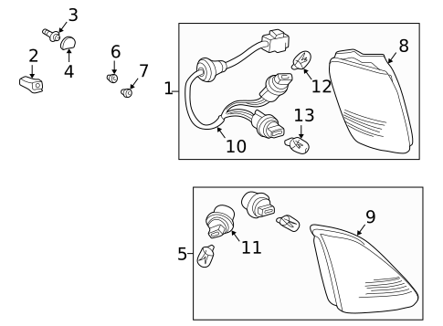 Tail Lamps for 1999 Lexus RX300 #0
