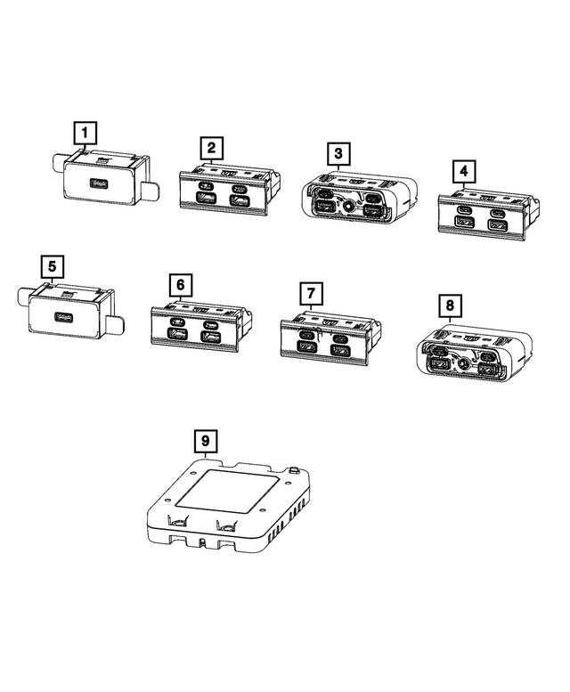 « 68487349AB – Electrical : Orifice De Charge Usb pour Mopar Image »