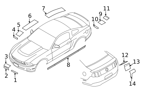 Stripe Tape for 2012 Ford Mustang #0