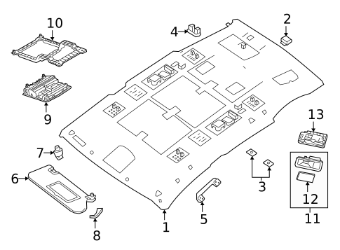 Interior Trim - Roof for 2017 Nissan Murano #1