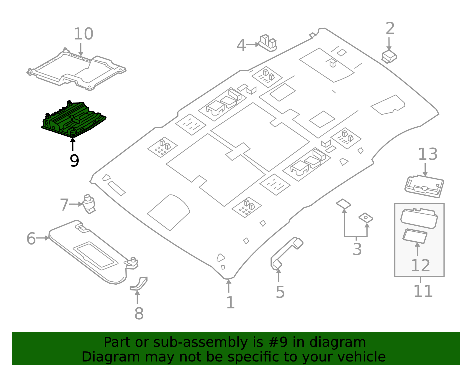 26430-5AA8A - Map Lamp Assembly 2018-2024 Nissan Murano | Official ...