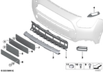 51115A091E0 - Vehicle Trim: Bumper Grille, Center for Mini: Countryman S ALL4, Countryman SE ALL4 Image image