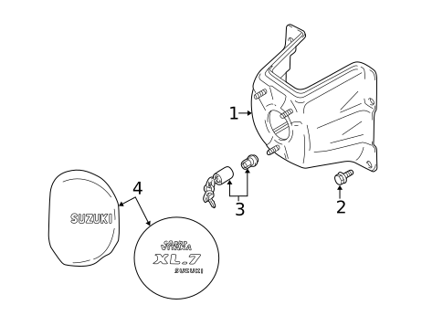 Carrier & Components for 2004 Suzuki XL-7 #0